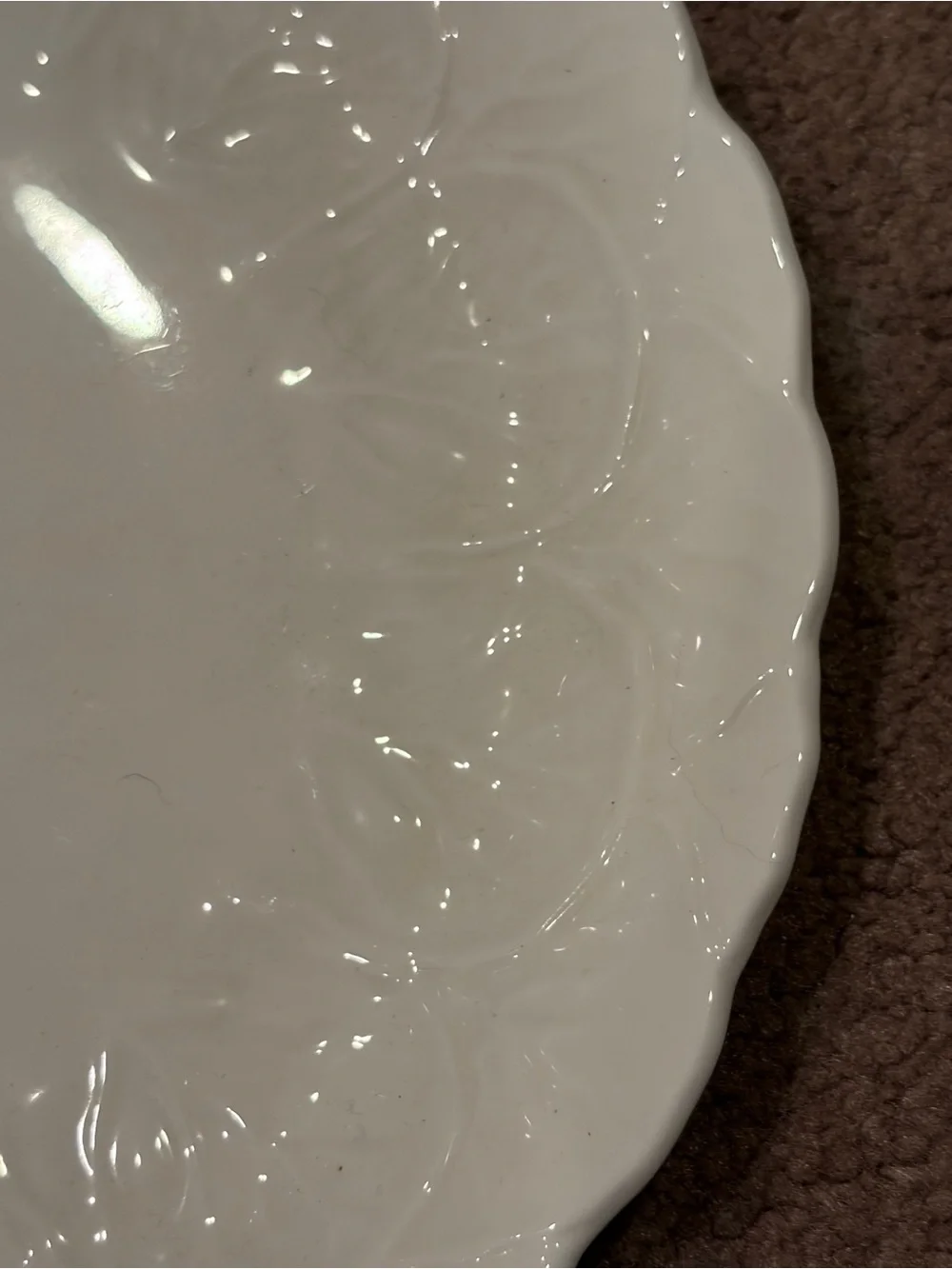 Wedgwood Countryware Bone China White Cabbage Leaf Dinner Plate Dish Tableware